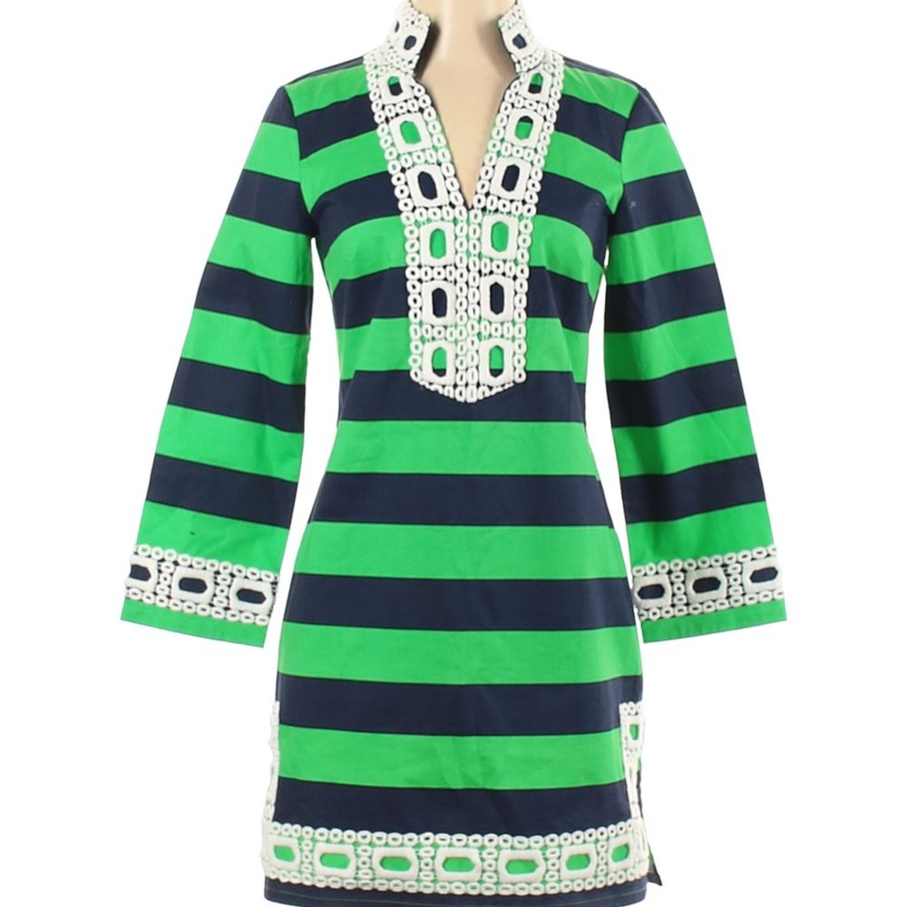 Sail to Sable Sleeveless Striped Knee-Length Tunic Dress